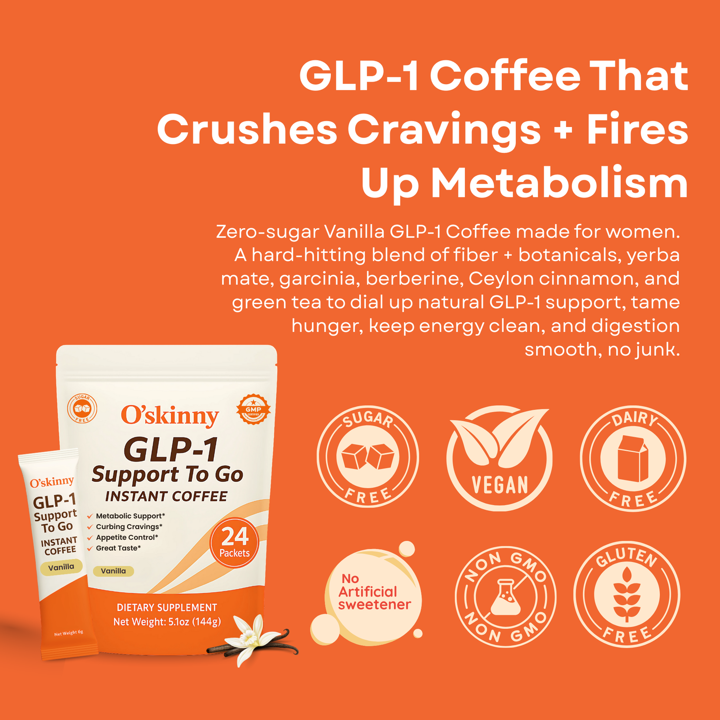 O'Skinny GLP-1 Instant Coffee